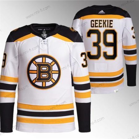 Boston Bruins #39 Morgan Geekie Valkoinen Ommeltu Paita – Miesten