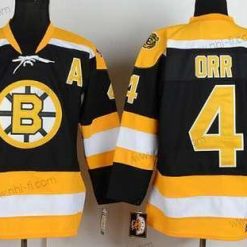 Boston Bruins #4 Bobby Orr 1967-68 Musta CCM Vintage Paita – Miesten