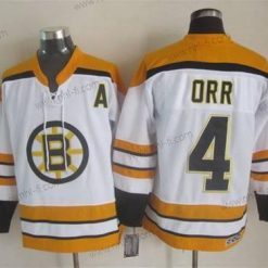 Boston Bruins #4 Bobby Orr 2007-08 Valkoinen CCM Vintage Paita – Miesten