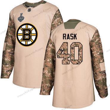 Boston Bruins #40 Tuukka Rask Maastokuvio Aito 2017 Veterans Day 2019 Stanley Cup Final Bound Ommeltu Jääkiekko Paita – Miesten