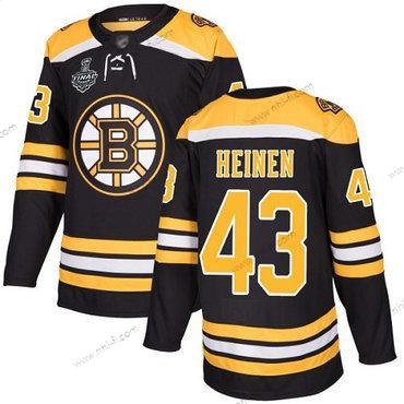 Boston Bruins #43 Danton Heinen Musta Kotiottelu Aito 2019 Stanley Cup Final Bound Ommeltu Jääkiekko Paita – Miesten