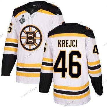 Boston Bruins #46 David Krejci Valkoinen Road Aito 2019 Stanley Cup Final Bound Ommeltu Jääkiekko Paita – Miesten