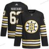 Boston Bruins #63 Brad Marchand Musta 100th Vuosipäivä Primegreen Ommeltu Paita – Miesten