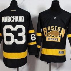 Boston Bruins #63 Brad Marchand Reebok Musta 2016 Talvi Klassinen Premier Paita – Nuoret