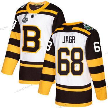 Boston Bruins #68 Jaromir Jagr Valkoinen Aito 2019 Talvi Klassinen 2019 Stanley Cup Final Bound Ommeltu Jääkiekko Paita – Miesten