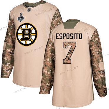 Boston Bruins #7 Phil Esposito Maastokuvio Aito 2017 Veterans Day 2019 Stanley Cup Final Bound Ommeltu Jääkiekko Paita – Miesten