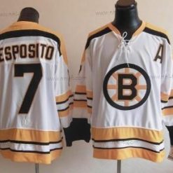 Boston Bruins #7 Phil Esposito Valkoinen Retro CCM Paita – Miesten