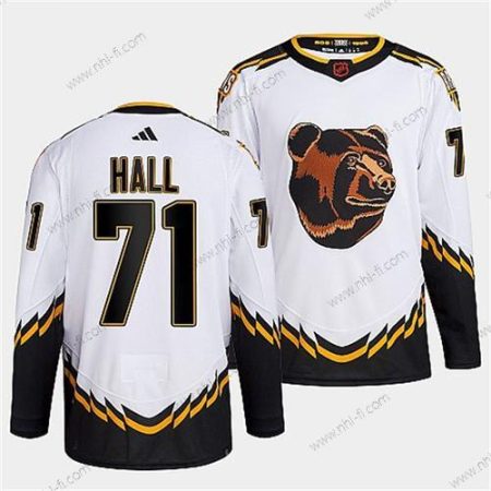 Boston Bruins #71 Taylor Hall 2022 Valkoinen Käänteinen Retro Ommeltu Paita – Miesten