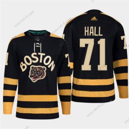 Boston Bruins #71 Taylor Hall Musta Klassinen Primegreen Ommeltu Paita – Miesten