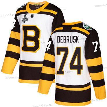 Boston Bruins #74 Jake Debrusk Valkoinen Aito 2019 Talvi Klassinen 2019 Stanley Cup Final Bound Ommeltu Jääkiekko Paita – Miesten