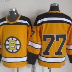 Boston Bruins #77 Ray Bourque 1959-60 Keltainen CCM Vintage Paita – Miesten