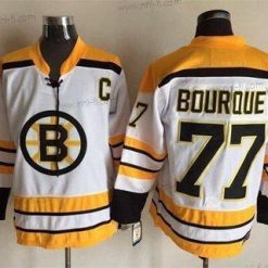 Boston Bruins #77 Ray Bourque 1968-69 Valkoinen CCM Vintage Paita – Miesten