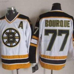 Boston Bruins #77 Ray Bourque 1996-97 Valkoinen CCM Vintage Paita – Miesten