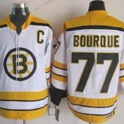 Boston Bruins #77 Ray Bourque Valkoinen Retro CCM Paita – Miesten