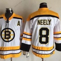 Boston Bruins #8 Cam Neely 1968-69 Valkoinen CCM Vintage Paita – Miesten