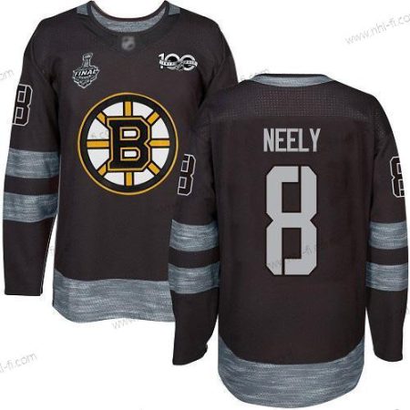 Boston Bruins #8 Cam Neely Musta 1917-2017 100th Vuosipäivä 2019 Stanley Cup Final Bound Ommeltu Jääkiekko Paita – Miesten