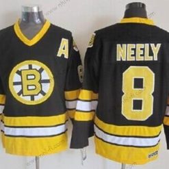 Boston Bruins #8 Cam Neely Musta Retro CCM Paita – Miesten