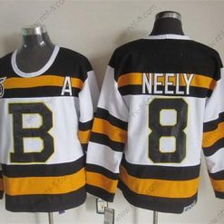 Boston Bruins #8 Cam Neely Valkoinen 75Th Retro CCM Paita – Miesten