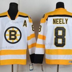 Boston Bruins #8 Cam Neely Valkoinen Retro CCM Paita – Miesten