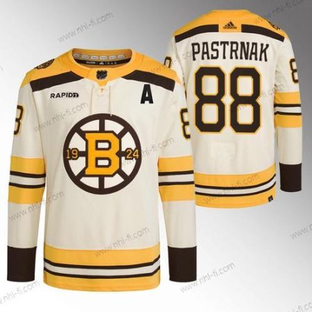 Boston Bruins #88 David Pastrnak Kerma With Rapid7 Patch 100th Vuosipäivä Ommeltu Paita – Miesten