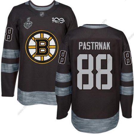 Boston Bruins #88 David Pastrnak Musta 1917-2017 100th Vuosipäivä 2019 Stanley Cup Final Bound Ommeltu Jääkiekko Paita – Miesten