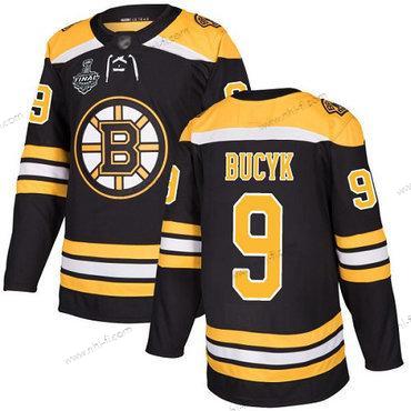 Boston Bruins #9 Johnny Bucyk Musta Kotiottelu Aito 2019 Stanley Cup Final Bound Ommeltu Jääkiekko Paita – Miesten