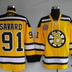 Boston Bruins #91 Marc Savard Keltainen Paita – Miesten