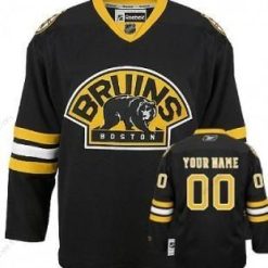 Boston Bruins Räätälöidyt Musta Vieras Paita – Miesten