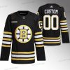 Boston Bruins Räätälöidyt Musta With Rapid7 Patch 100th Vuosipäivä Ommeltu Paita – Miesten