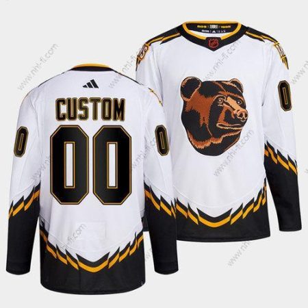 Boston Bruins Räätälöidyt Valkoinen 2022 Käänteinen Retro Ommeltu Paita – Miesten