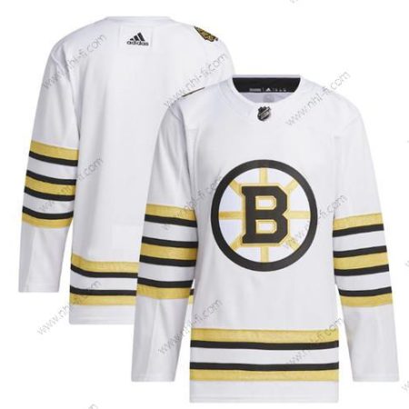 Boston Bruins Tyhjä Valkoinen 100th Vuosipäivä Primegreen Ommeltu Paita – Miesten