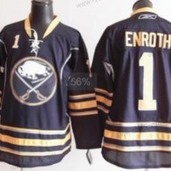 Buffalo Sabres #1 Jhonas Enroth Laivastonsininen Sininen Paita – Miesten