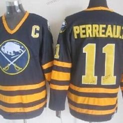 Buffalo Sabres #11 Gilbert Perreault Laivastonsininen Sininen Retro CCM Paita – Miesten