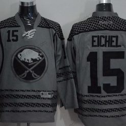 Buffalo Sabres #15 Jack Eichel Charcoal Harmaa NHL Reebok Paita – Miesten