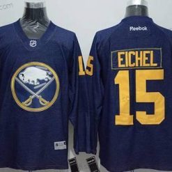 Buffalo Sabres #15 Jack Eichel Laivastonsininen Sininen Denim Fabric Paita – Miesten