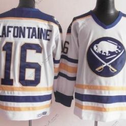 Buffalo Sabres #16 Pat Lafontaine Valkoinen Retro CCM Paita – Miesten