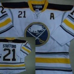 Buffalo Sabres #21 Drew Stafford Valkoinen Paita – Miesten