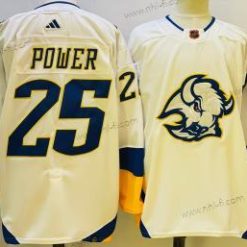 Buffalo Sabres #25 Owen Power Valkoinen 2022 Käänteinen Retro Aito Paita – Miesten