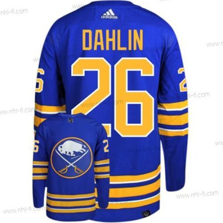 Buffalo Sabres #26 Rasmus Dahlin Sininen Ommeltu Paita – Miesten