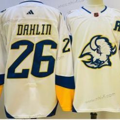 Buffalo Sabres #26 Rasmus Dahlin Valkoinen 2022 Käänteinen Retro Aito Paita – Miesten