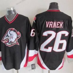 Buffalo Sabres #26 Thomas Vanek 1996-97 Musta CCM Vintage Paita – Miesten