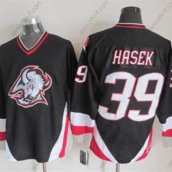 Buffalo Sabres #39 Dominik Hasek 1996-97 Musta CCM Vintage Paita – Miesten