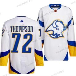 Buffalo Sabres #72 Tage Thompson Valkoinen 2022-23 Käänteinen Retro Ommeltu Paita – Miesten