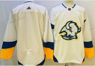 Buffalo Sabres Tyhjä Valkoinen 2022 Käänteinen Retro Aito Paita – Miesten