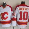 Calgary Flames #10 Gary Roberts Valkoinen Retro CCM Paita – Miesten