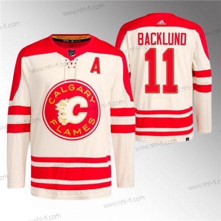 Calgary Flames #11 Mikael Backlund 2023 Kerma Klassinen Primegreen Ommeltu Paita – Miesten