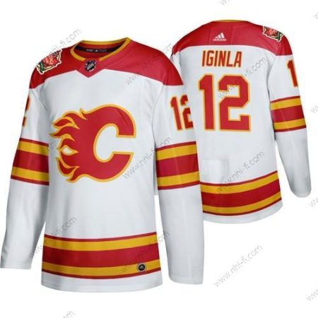 Calgary Flames #12 Jarome Iginla 2019 Heritage Klassinen Aito Retired Valkoinen Paita – Miesten