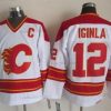 Calgary Flames #12 Jarome Iginla Valkoinen Retro CCM Paita – Miesten