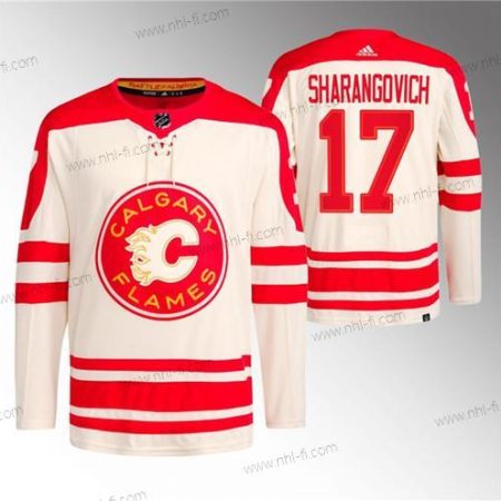 Calgary Flames #17 Yegor Sharangovich 2023 Kerma Klassinen Primegreen Ommeltu Paita – Miesten