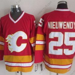 Calgary Flames #25 Joe Nieuwendyk Punainen Retro CCM Paita – Miesten